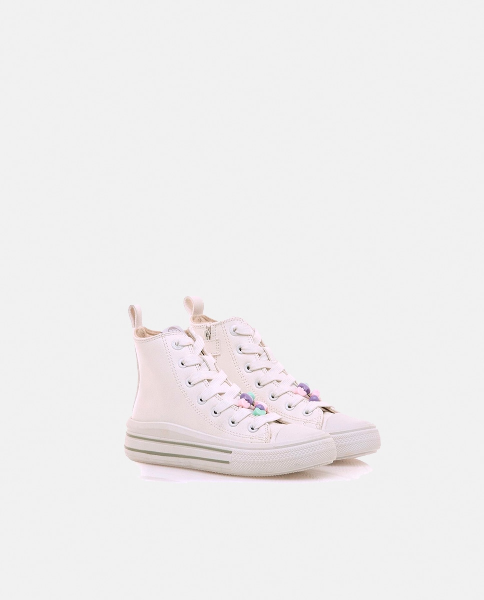 Sapatilhas Tipo Botins Branco-5