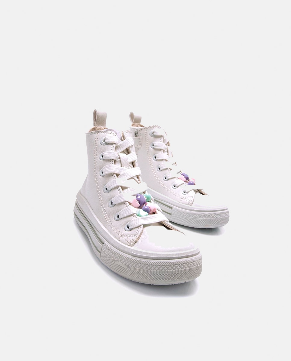 Sapatilhas Tipo Botins Branco-6