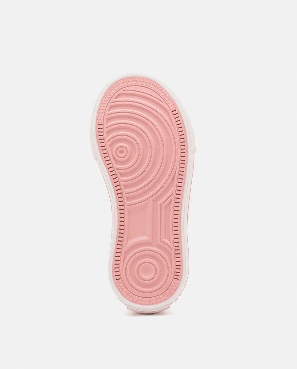 Sapatilhas Tipo Bota com Glitter Rosa-3