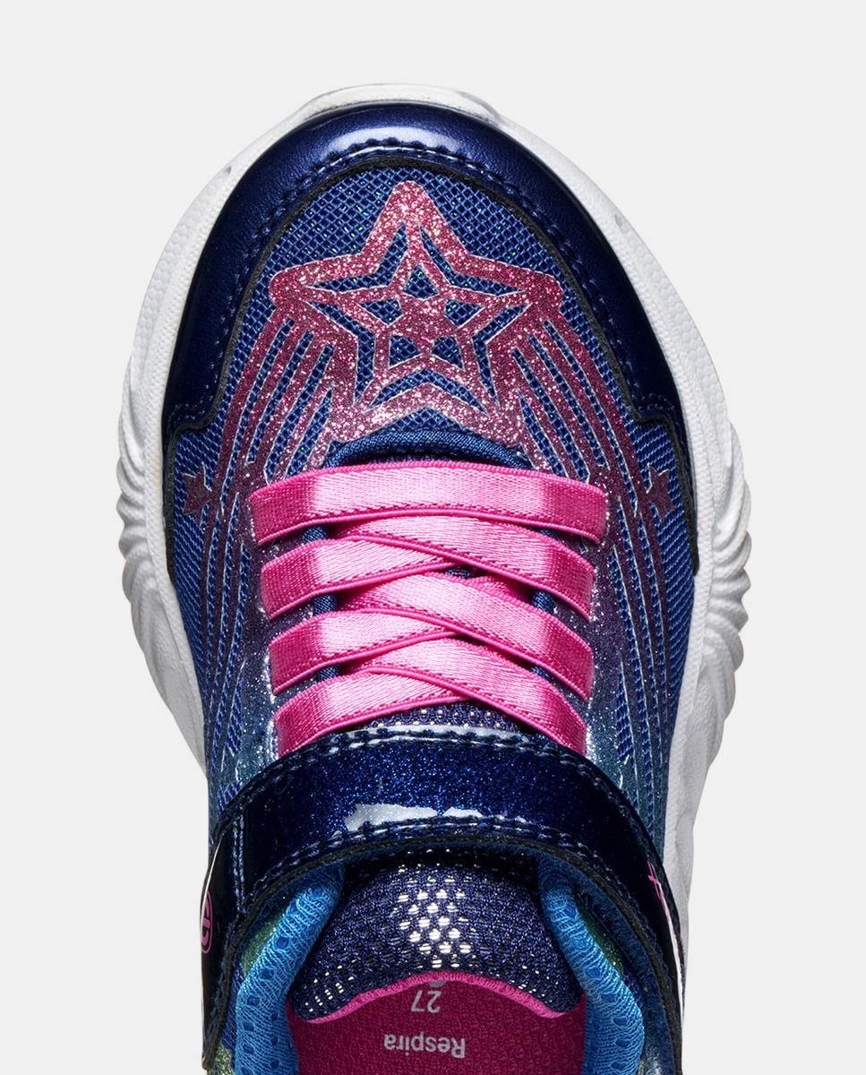 Sapatilhas Transpiráveis com Luzes Azul-marinho-2