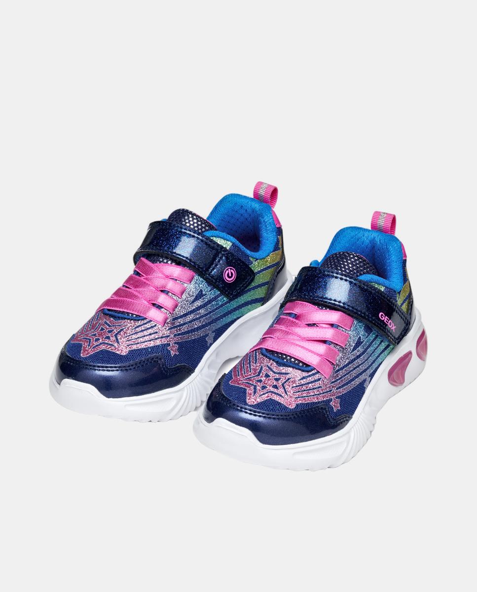 Sapatilhas Transpiráveis com Luzes Azul-marinho-4