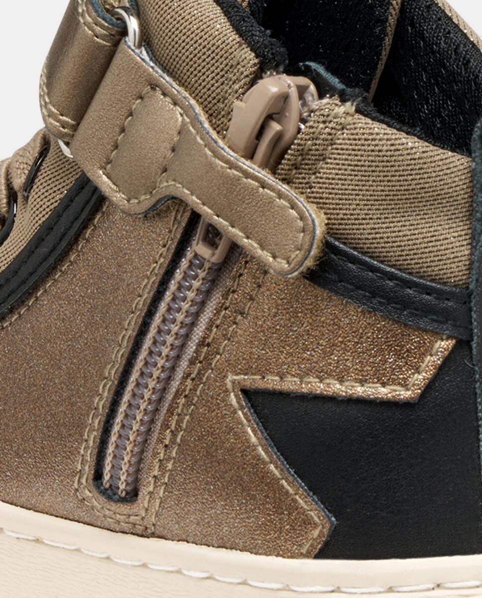 Sapatilhas desportivas prateadas com animal print Natural-2