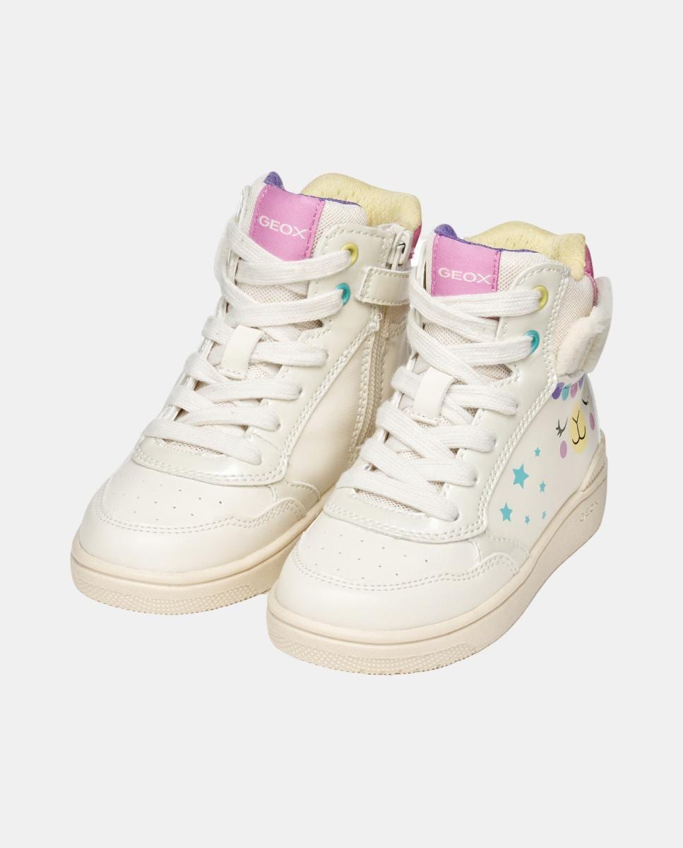 Sapatilhas Transpiráveis Mid Cut Branco-4