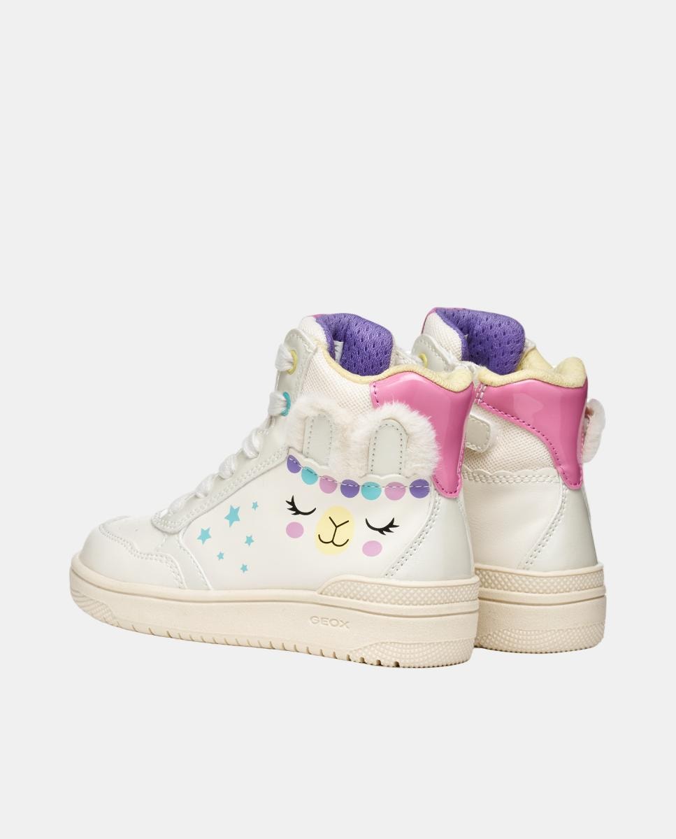 Sapatilhas Transpiráveis Mid Cut Branco-5