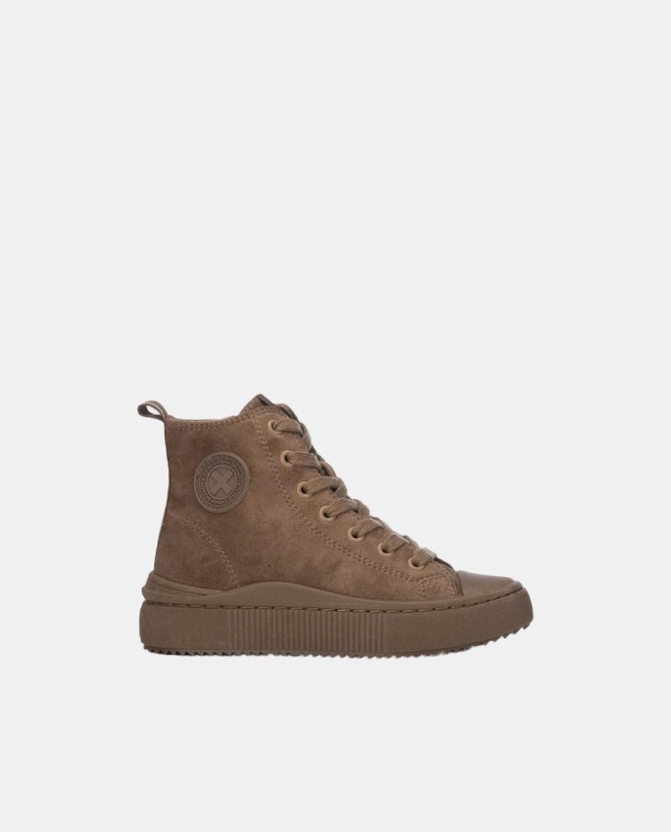 Botines de niña con cierre de cordones - Xti Kids - Marrón topo Marrón topo-1