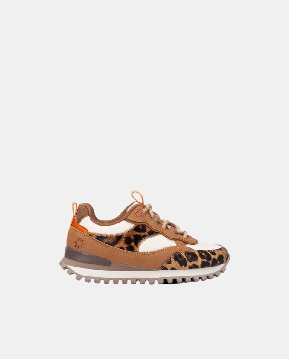 Zapatillas de niña con cierre de cordones - Xti Kids - Cuero Cuero-1