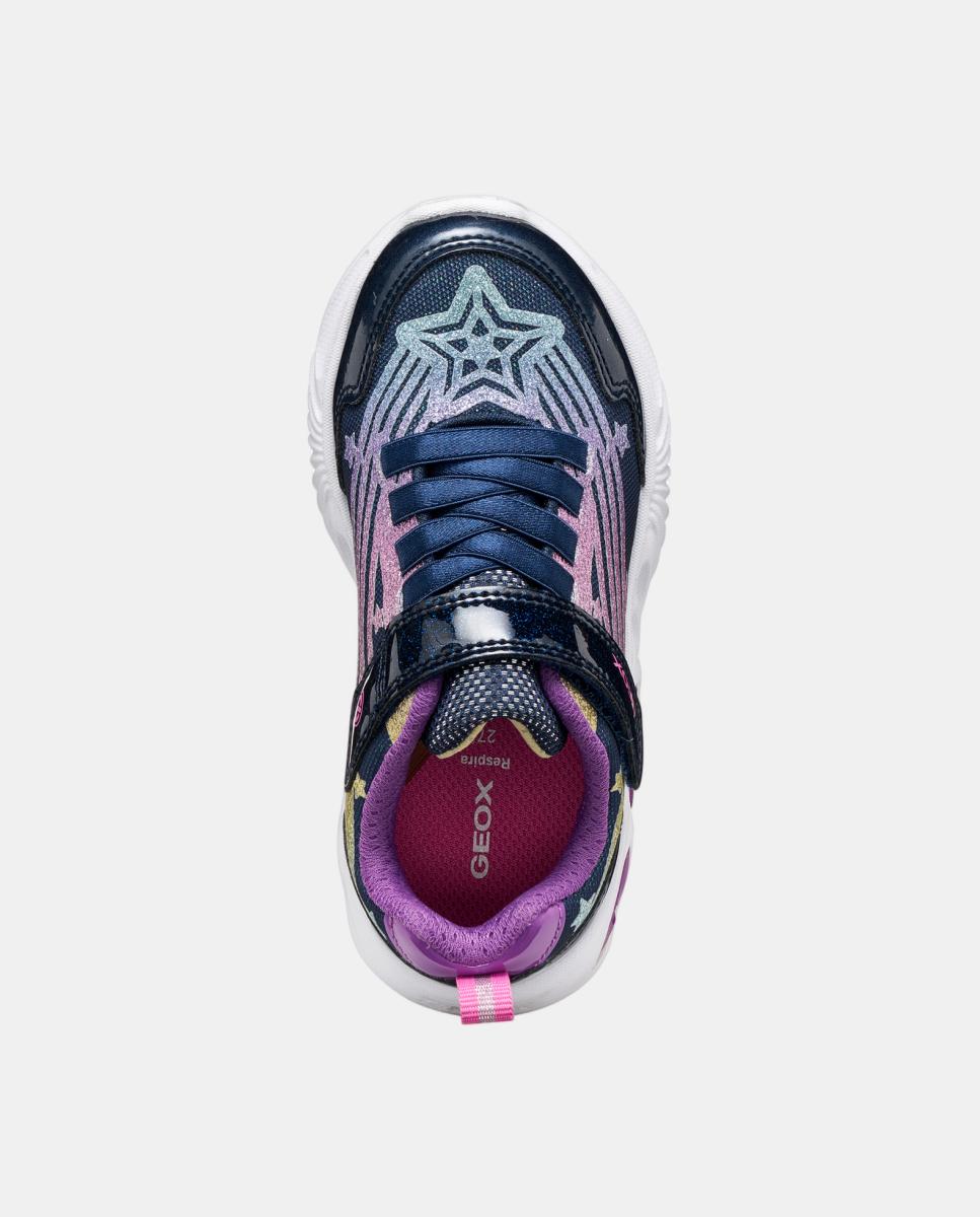 Deportiva transpirable de niña con luces - Geox - Multicolor Multicolor-5