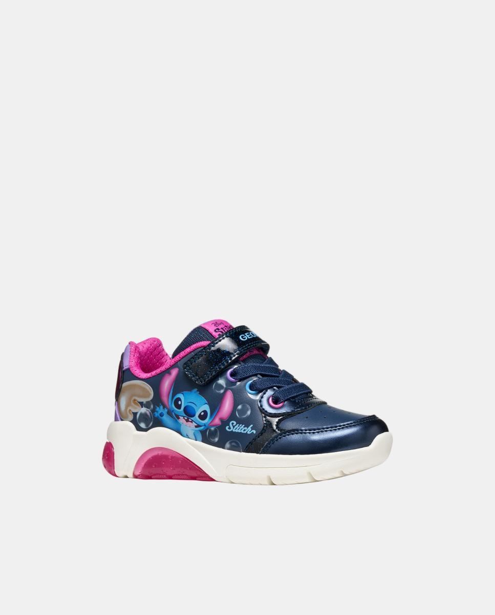 Sapatilhas de Corte Baixo Linha Lilo & Stitch Geox Azul-marinho-2