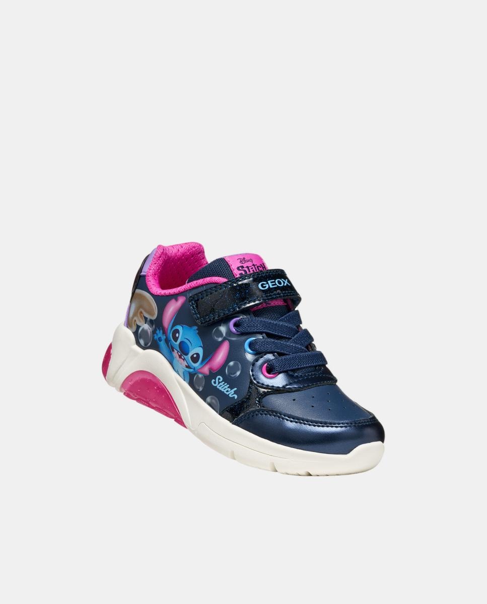 Sapatilhas de Corte Baixo Linha Lilo & Stitch Geox Azul-marinho-4