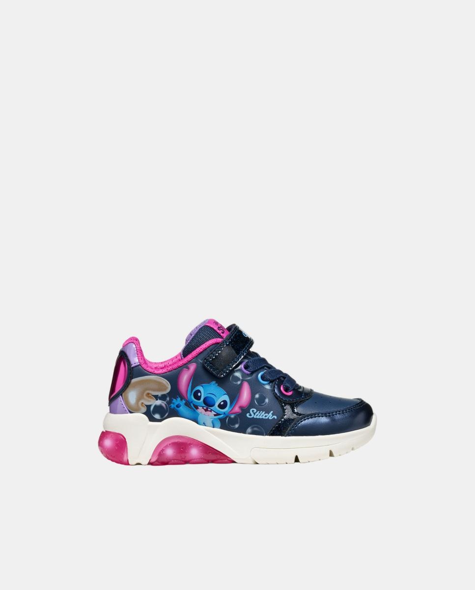Sapatilhas de Corte Baixo Linha Lilo & Stitch Geox Azul-marinho-7