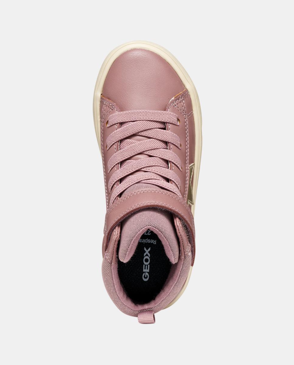 Sapatilhas de Corte Médio com Velcro Geox Rosa-pálido-4