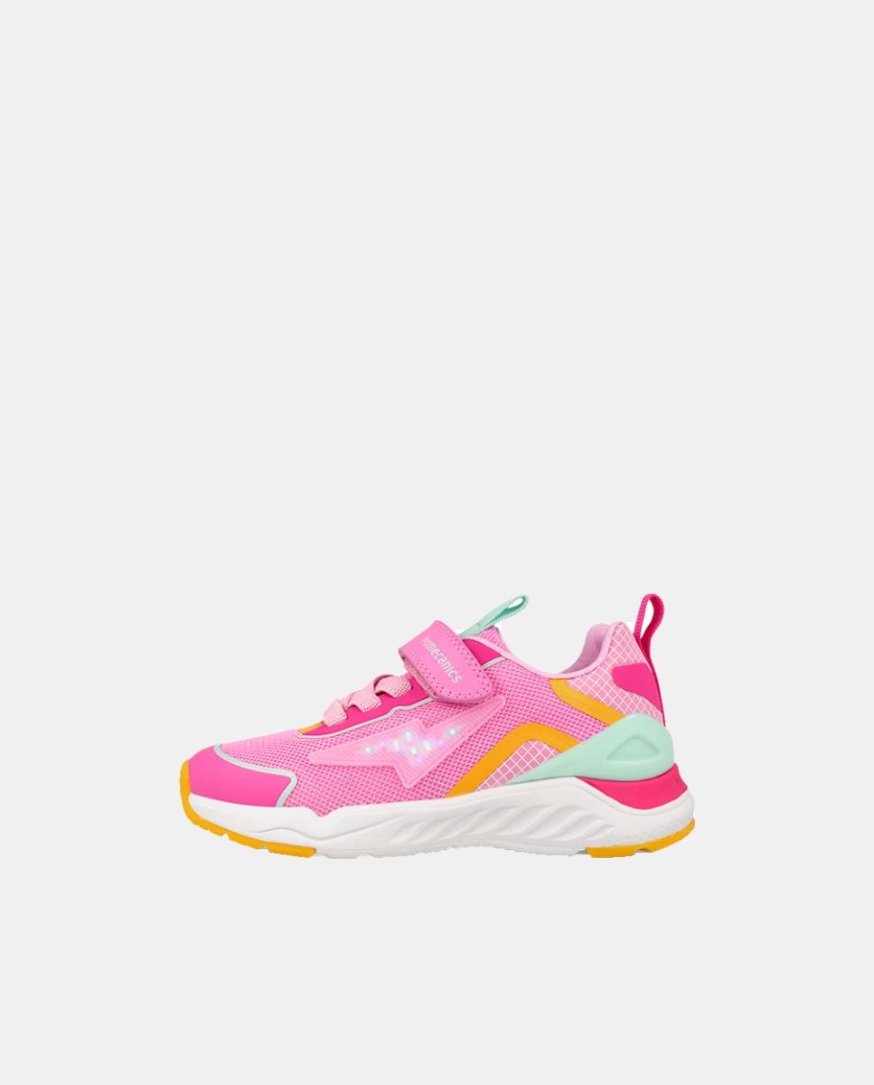 Sapatilhas para Menina com Biqueira Protegida e Fecho de Velcro com Elásticos Rosa-2