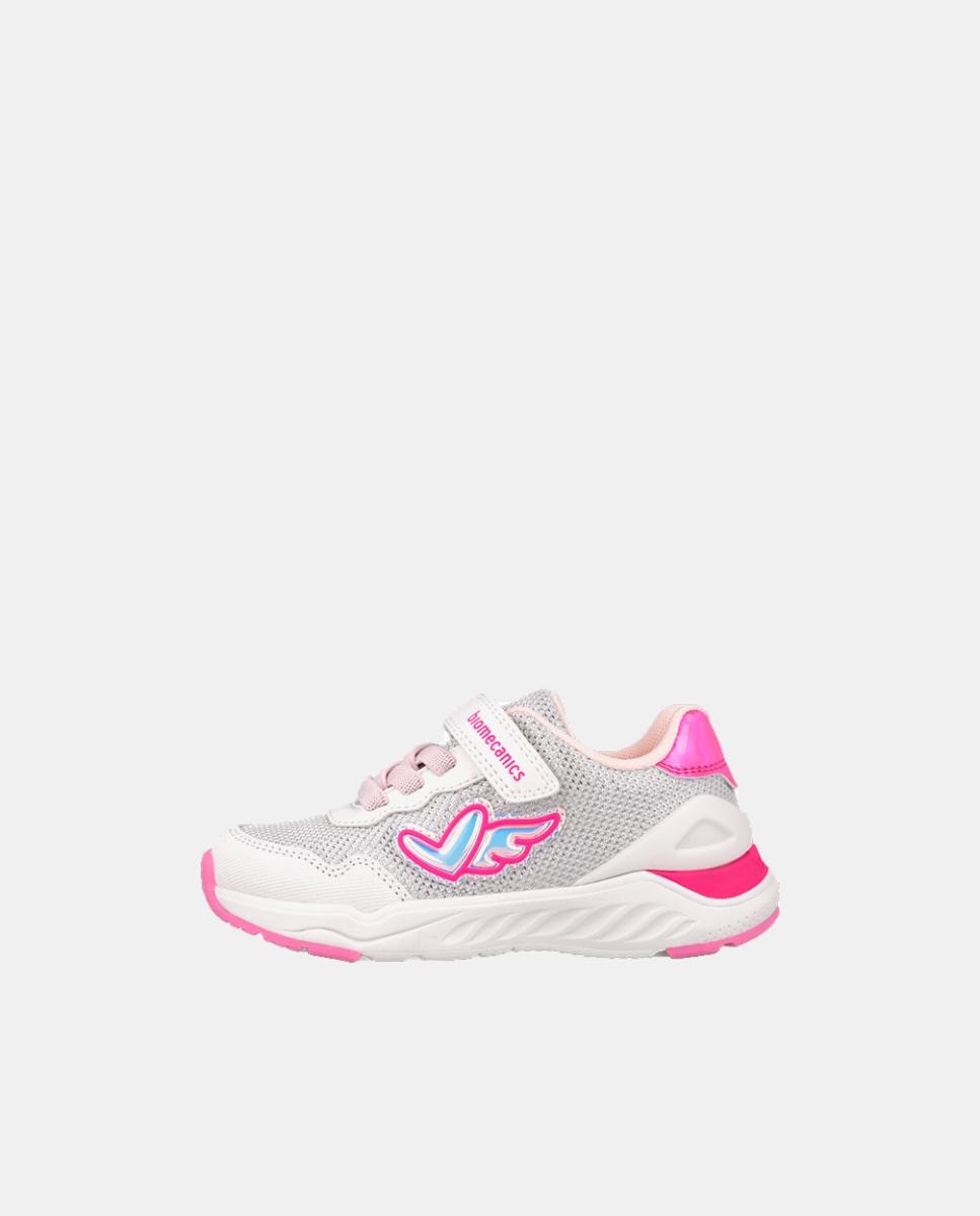Sapatilhas para Menina com Biqueira Protegida e Fecho de Velcro com Elásticos Branco-2