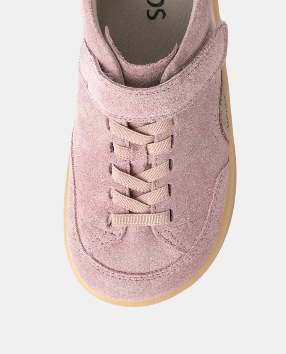 Sapatilhas em suede e sola rasa sem drop KOOPS Rosa-2