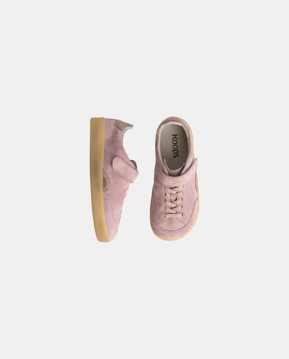 Sapatilhas em suede e sola rasa sem drop KOOPS Rosa-3