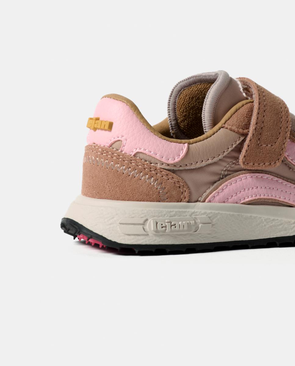 Zapatillas bajas lejan melrose niña en nylon con velcro - Rosa chicle Rosa chicle-2