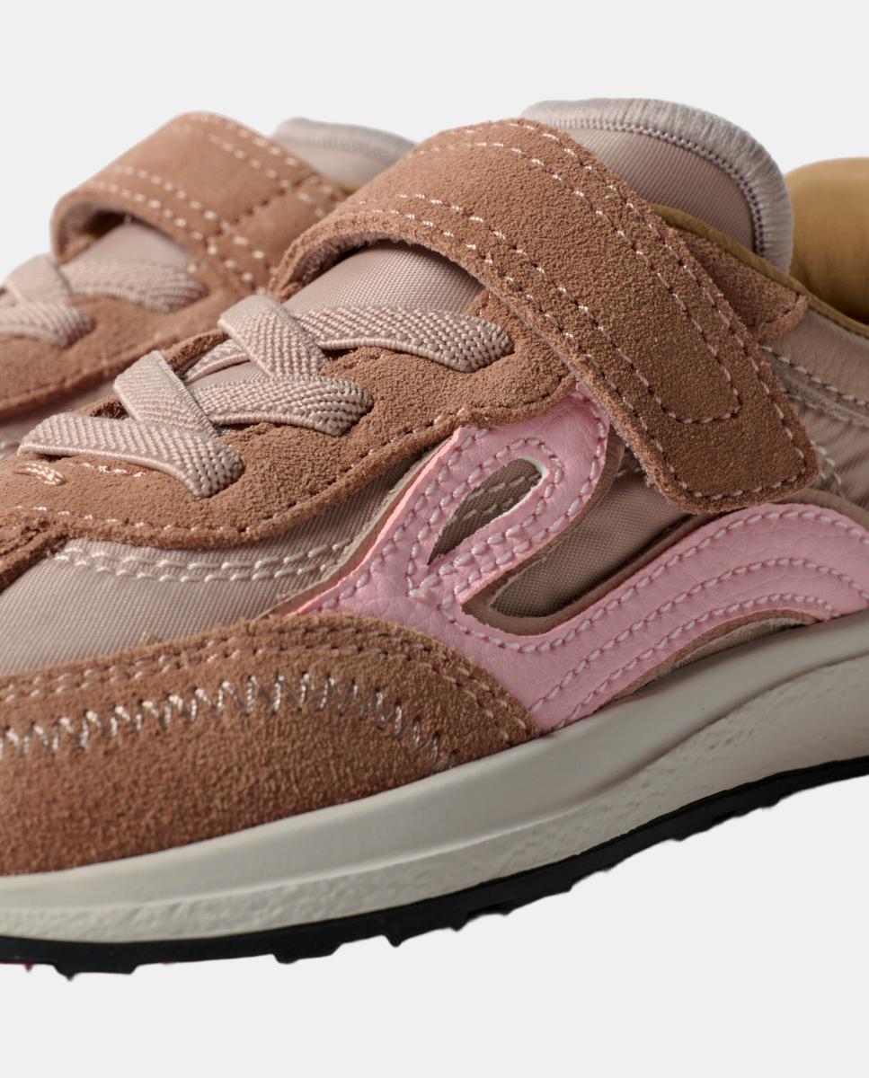 Zapatillas bajas lejan melrose niña en nylon con velcro - Rosa chicle Rosa chicle-3