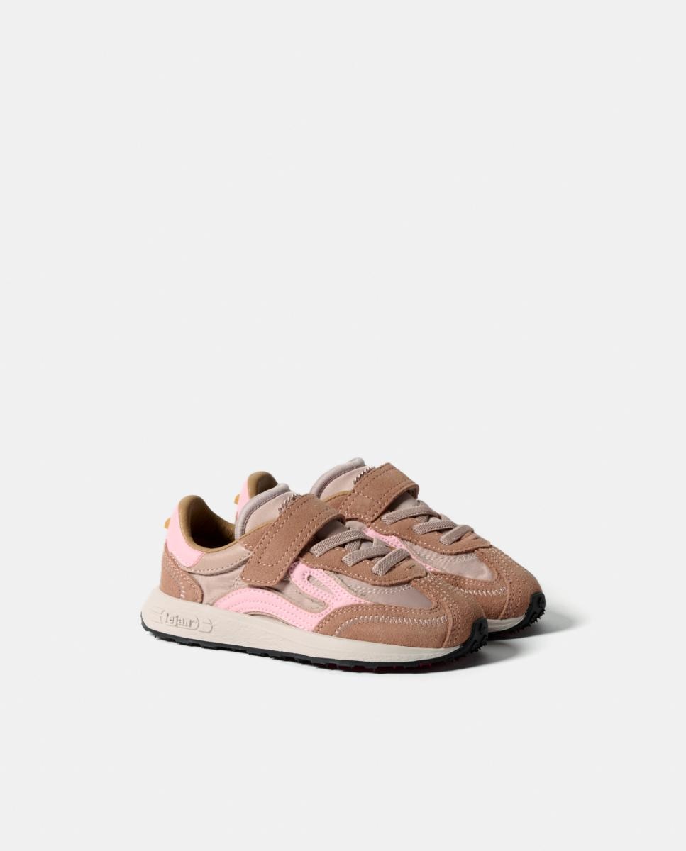 Zapatillas bajas lejan melrose niña en nylon con velcro - Rosa chicle Rosa chicle-4