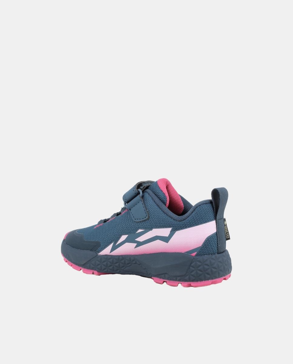 Sapatilhas em Tecido com Fecho com Velcro e Atacadores Elásticos e Forro Goretex Azul-2