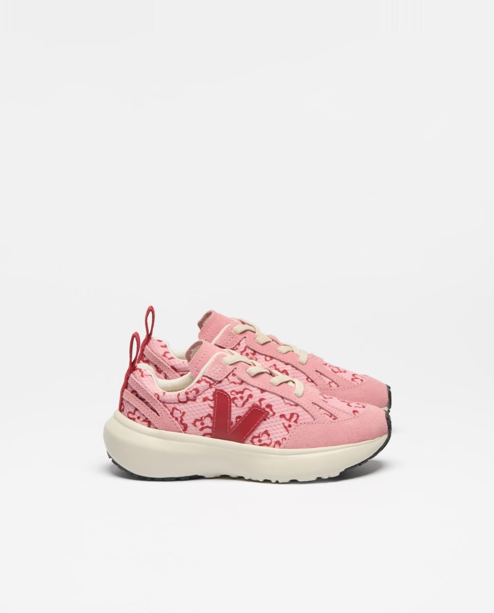 Imagen 0 de Deportiva de niña modelo small canary en alveomesh con cordones elásticos Rosa