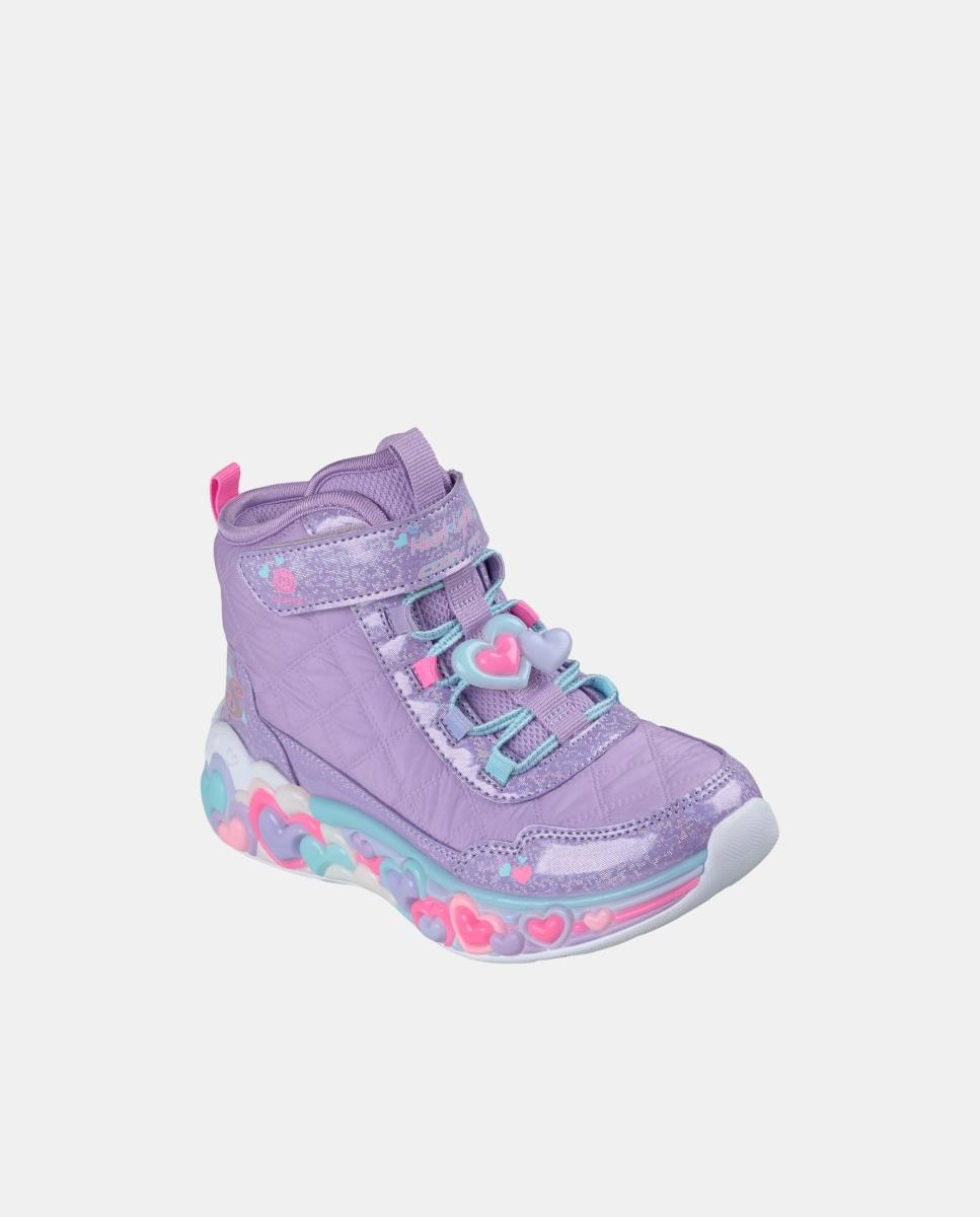 Zapatilla bota de niña sport con luces - Skechers - Lila claro Lila claro-2