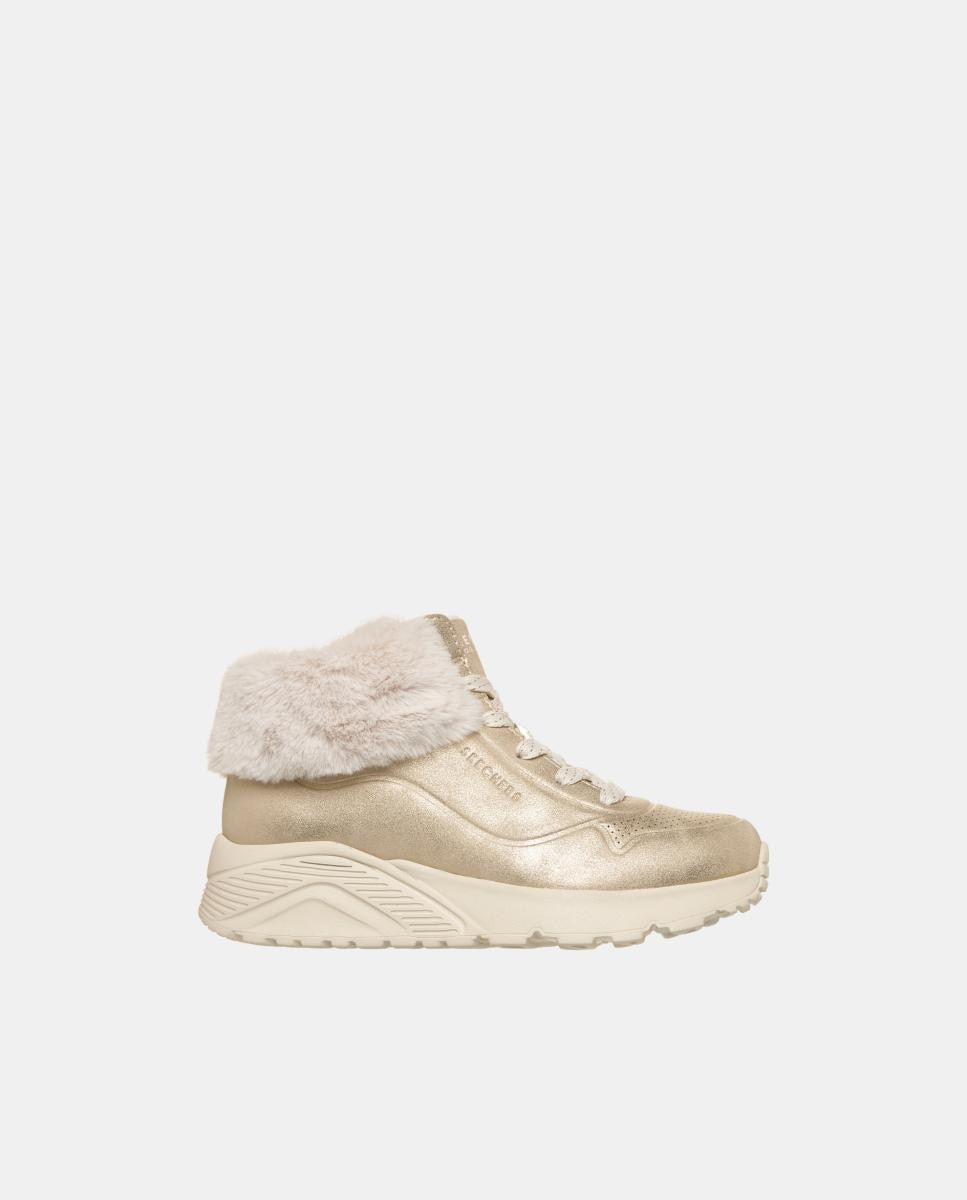 Imagen 0 de Zapatilla bota de niña moda piel Plata