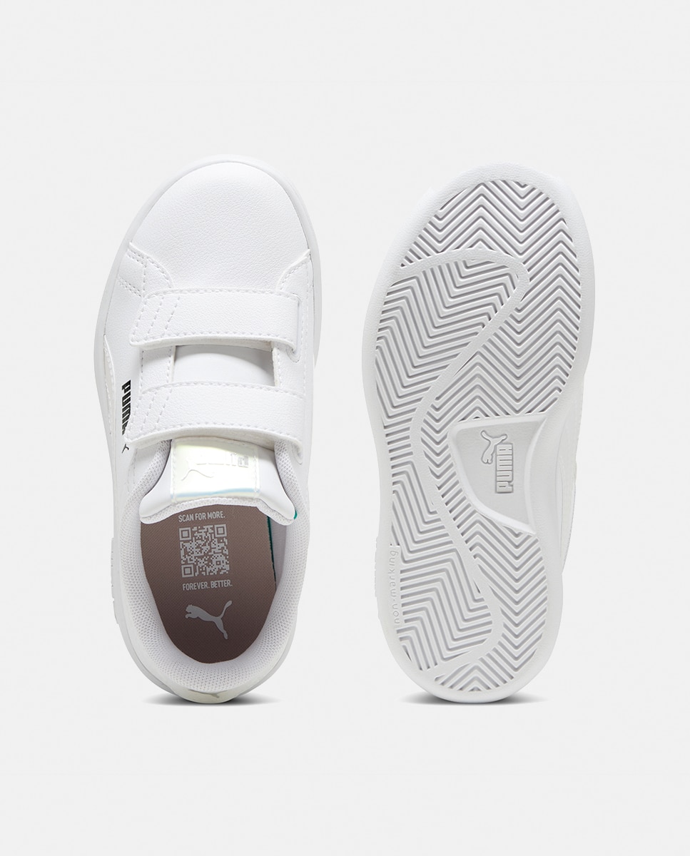 Sapatilhas Casual de Criança Smash 3.0 Puma Branco-5