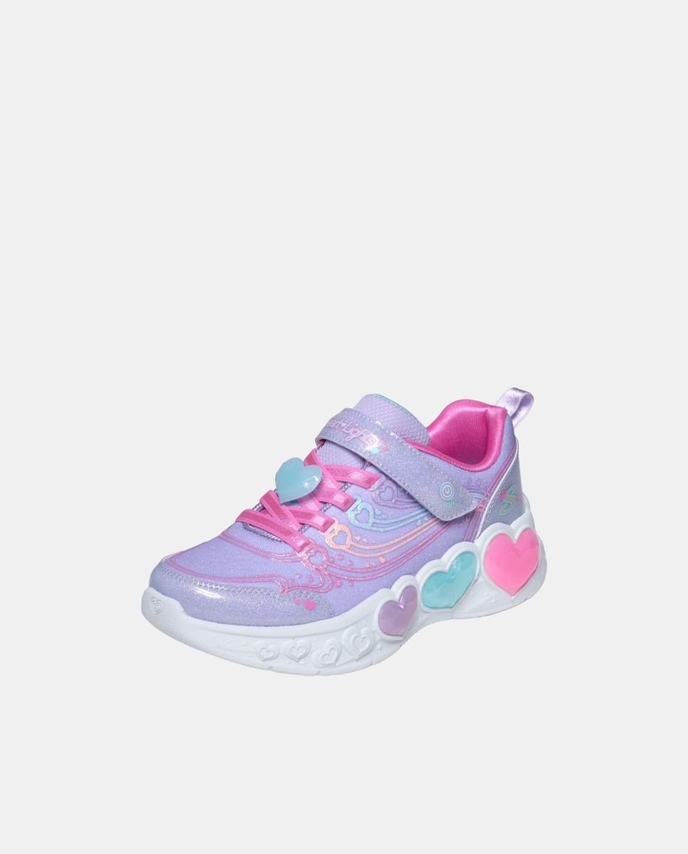 Zapatilla de niña sport con luces - Skechers - Lila claro Lila claro-3