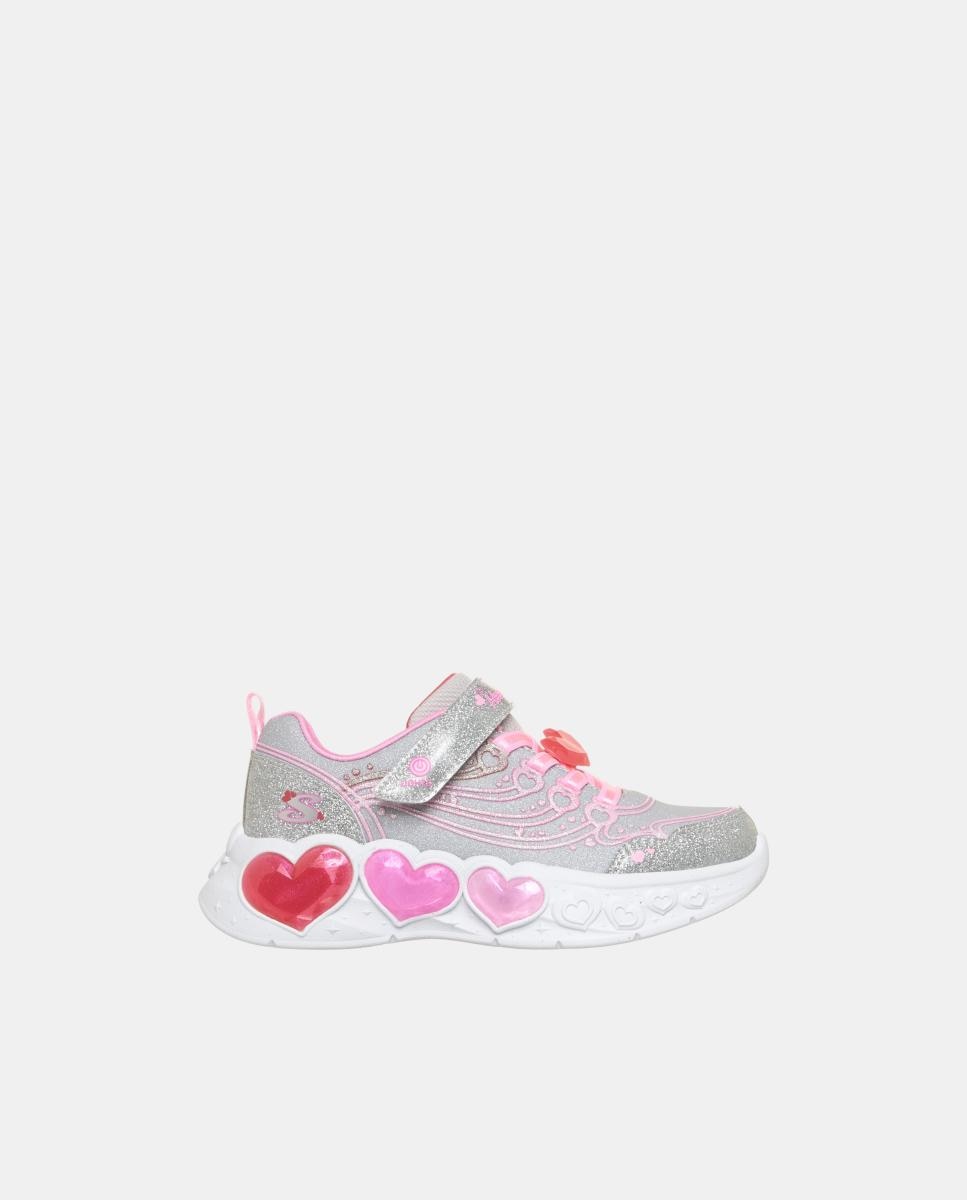 Zapatilla de niña sport con luces - Skechers - Plata Plata-1