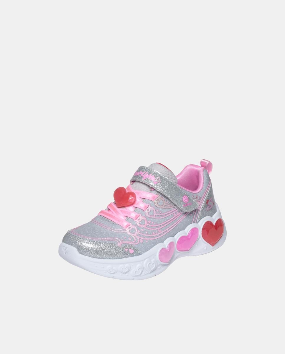 Zapatilla de niña sport con luces - Skechers - Plata Plata-2