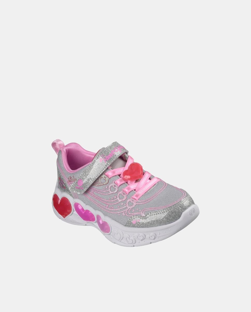 Zapatilla de niña sport con luces - Skechers - Plata Plata-3