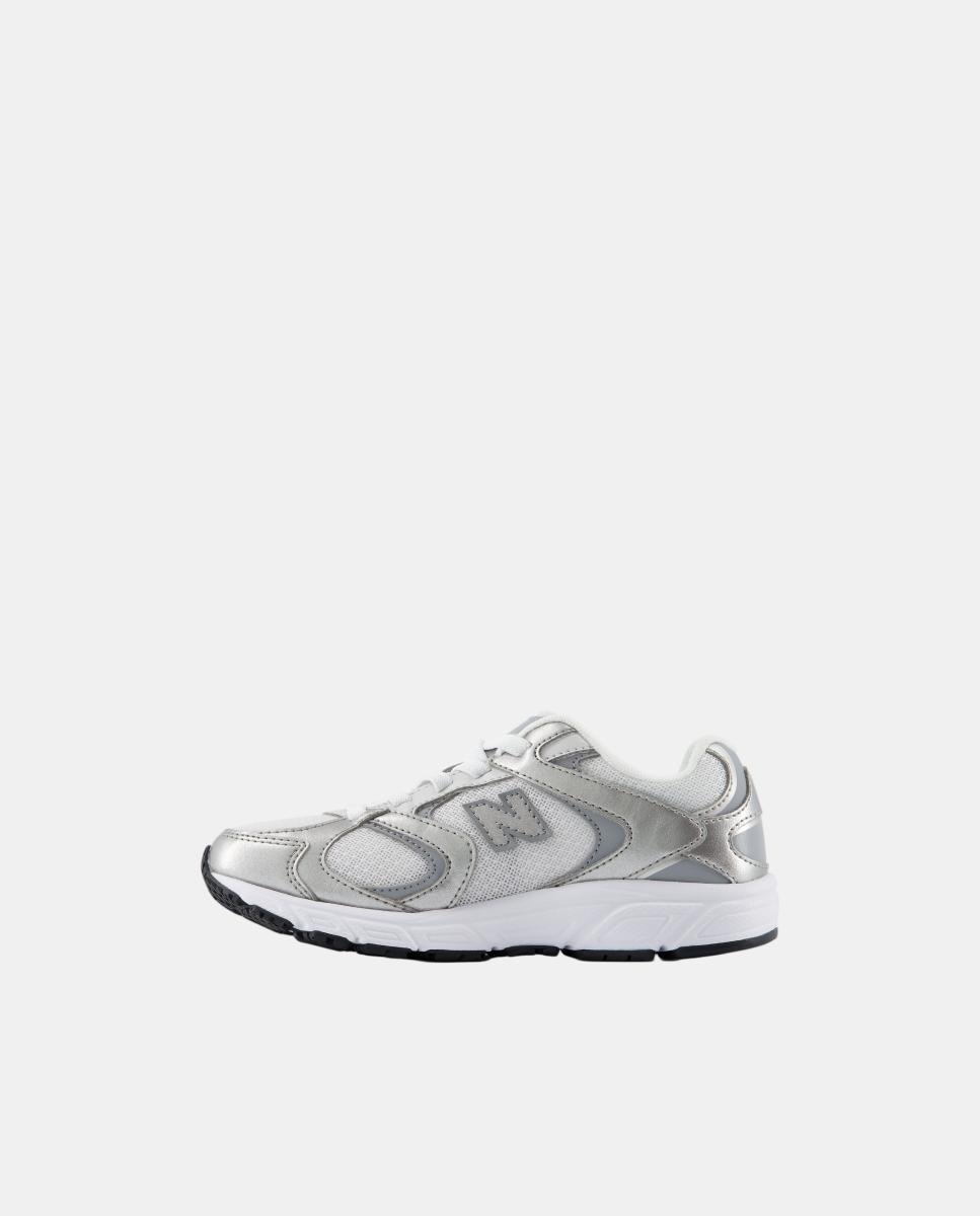 Zapatilla casual niño 408 new balance - Plata Plata-2