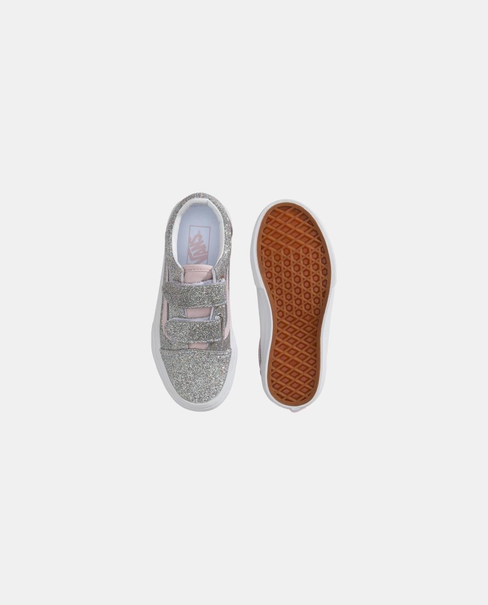 Sapatilhas casual s Old Skool Vans com Velcros Prata-3