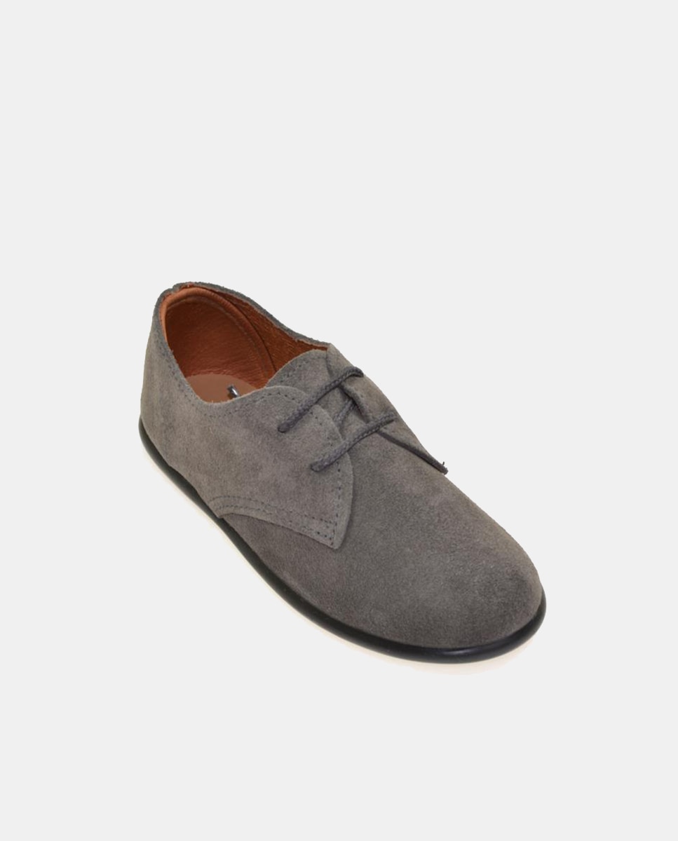 Sapatos de Atacadores com Sola de Borracha e em Pele Chuches Cinzento-1