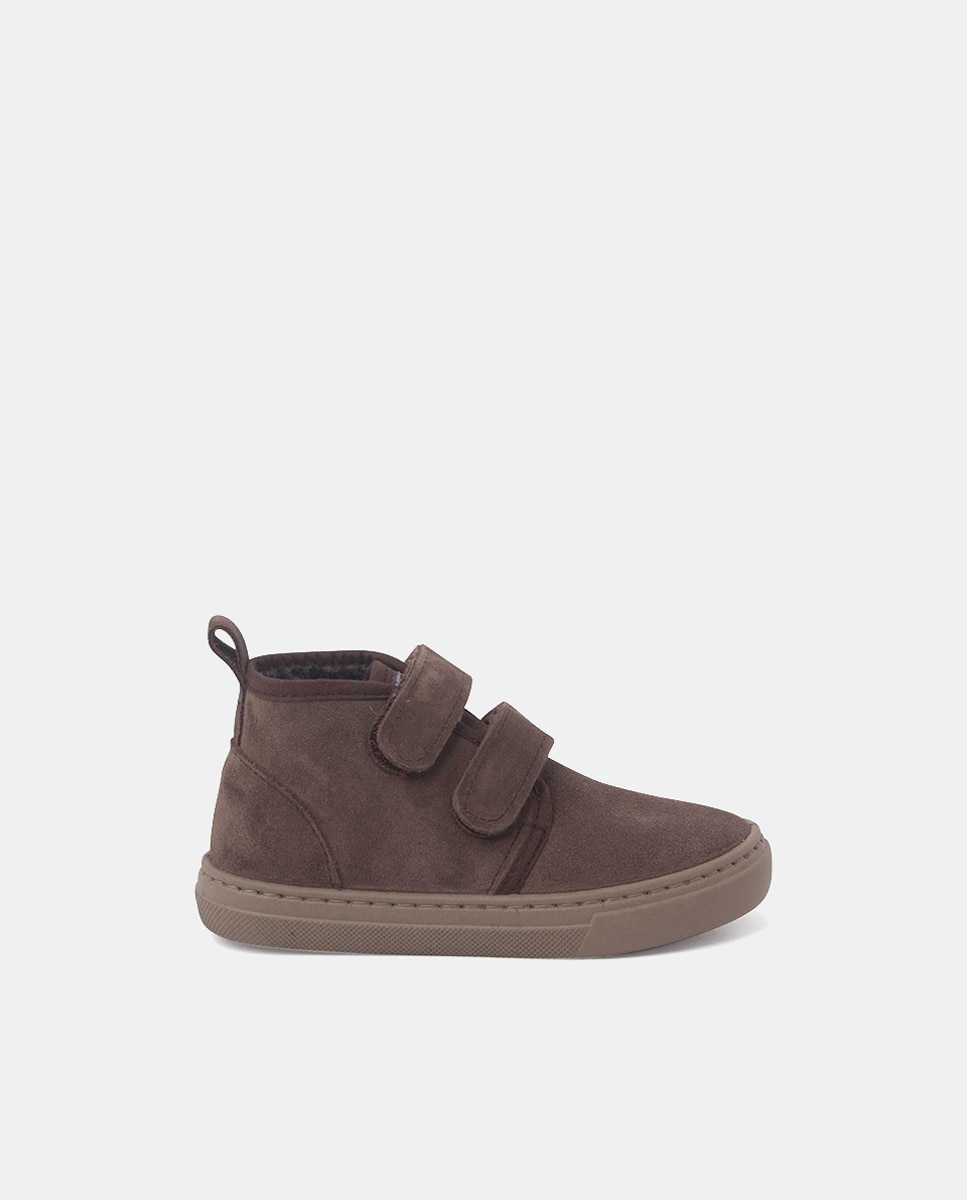 Botas em Croute com Fecho Aderente Duplo Pisamonas Castanho-1