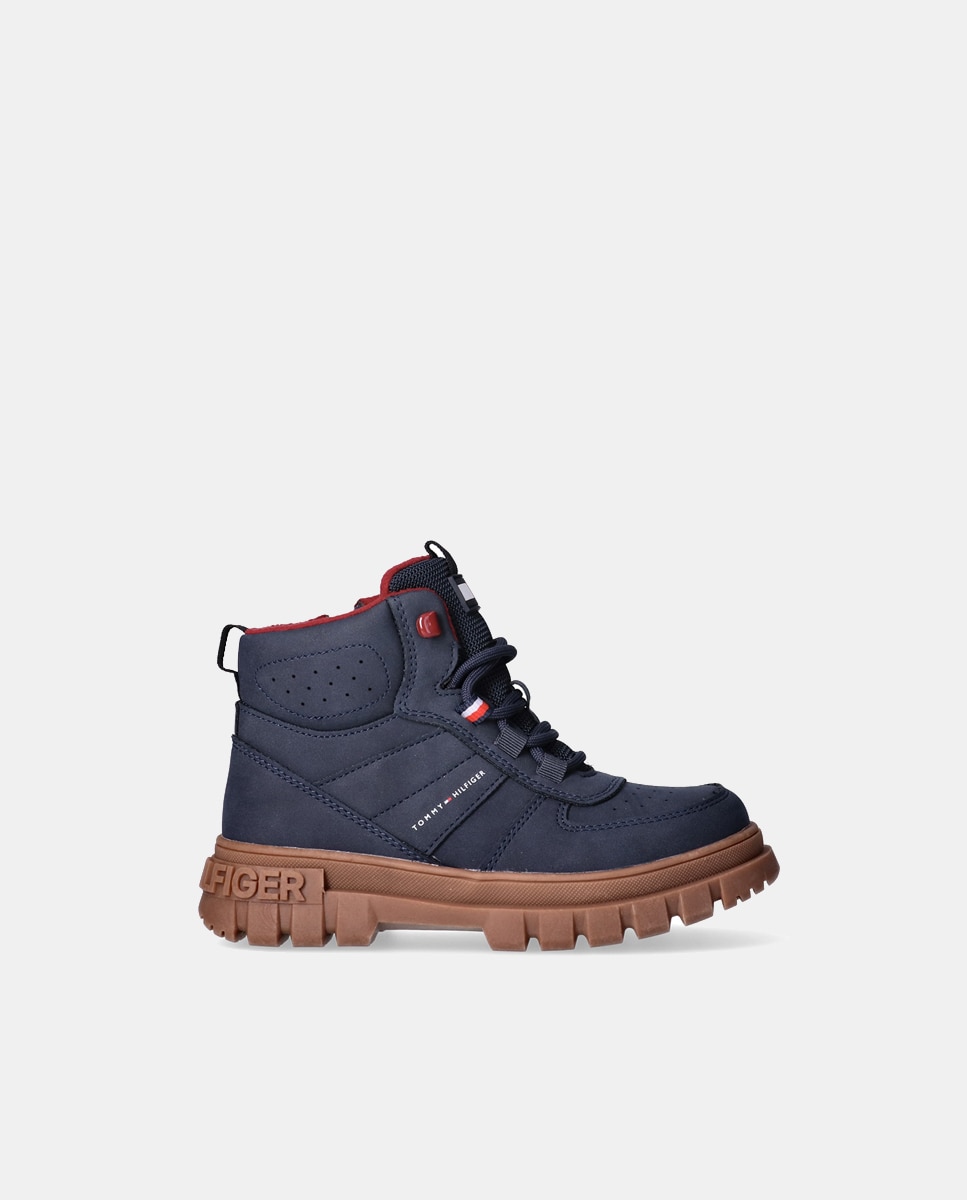 Botins com Sola em Contraste Tommy Hilfiger Azul-escuro-1