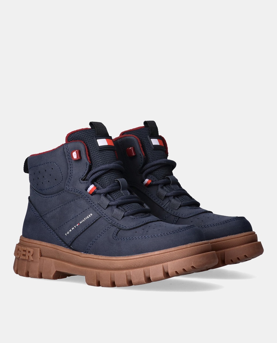 Botins com Sola em Contraste Tommy Hilfiger Azul-escuro-2