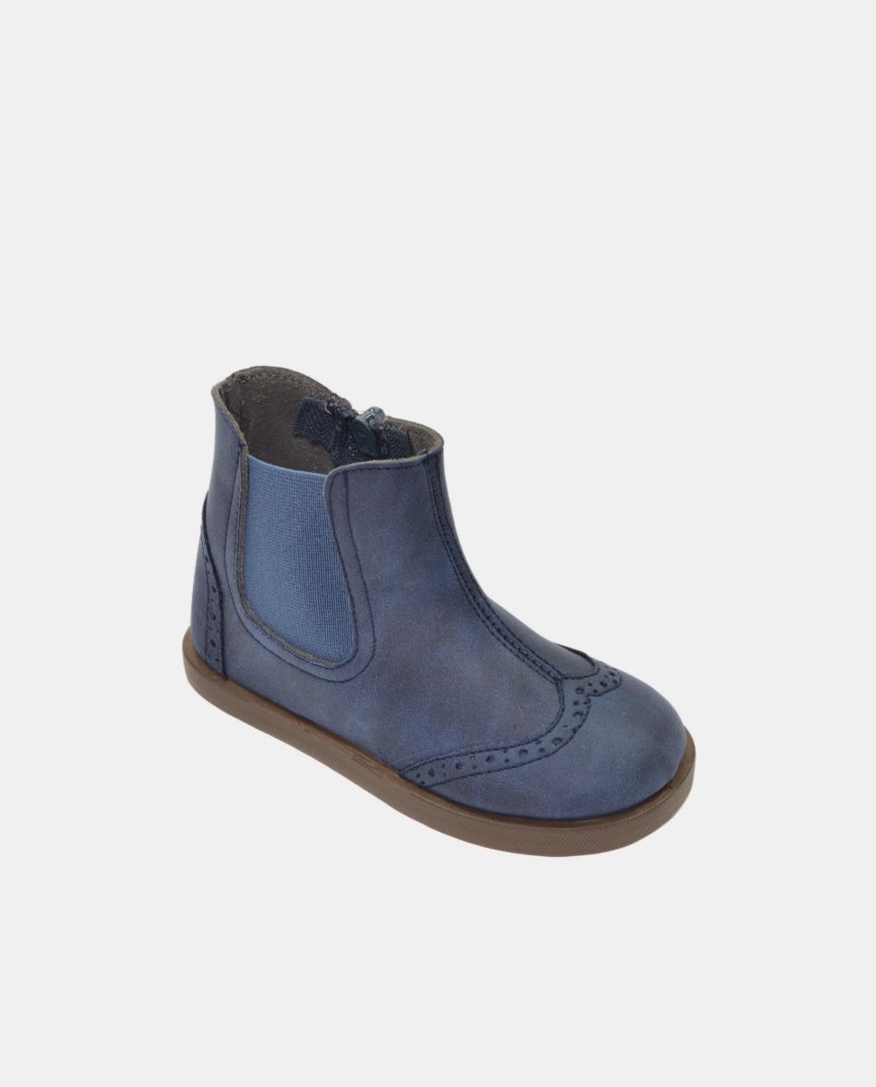 Imagem 0 de Bota para Criança em Tecido com Efeito de Pele Tipo Chelsea com Fecho de Correr