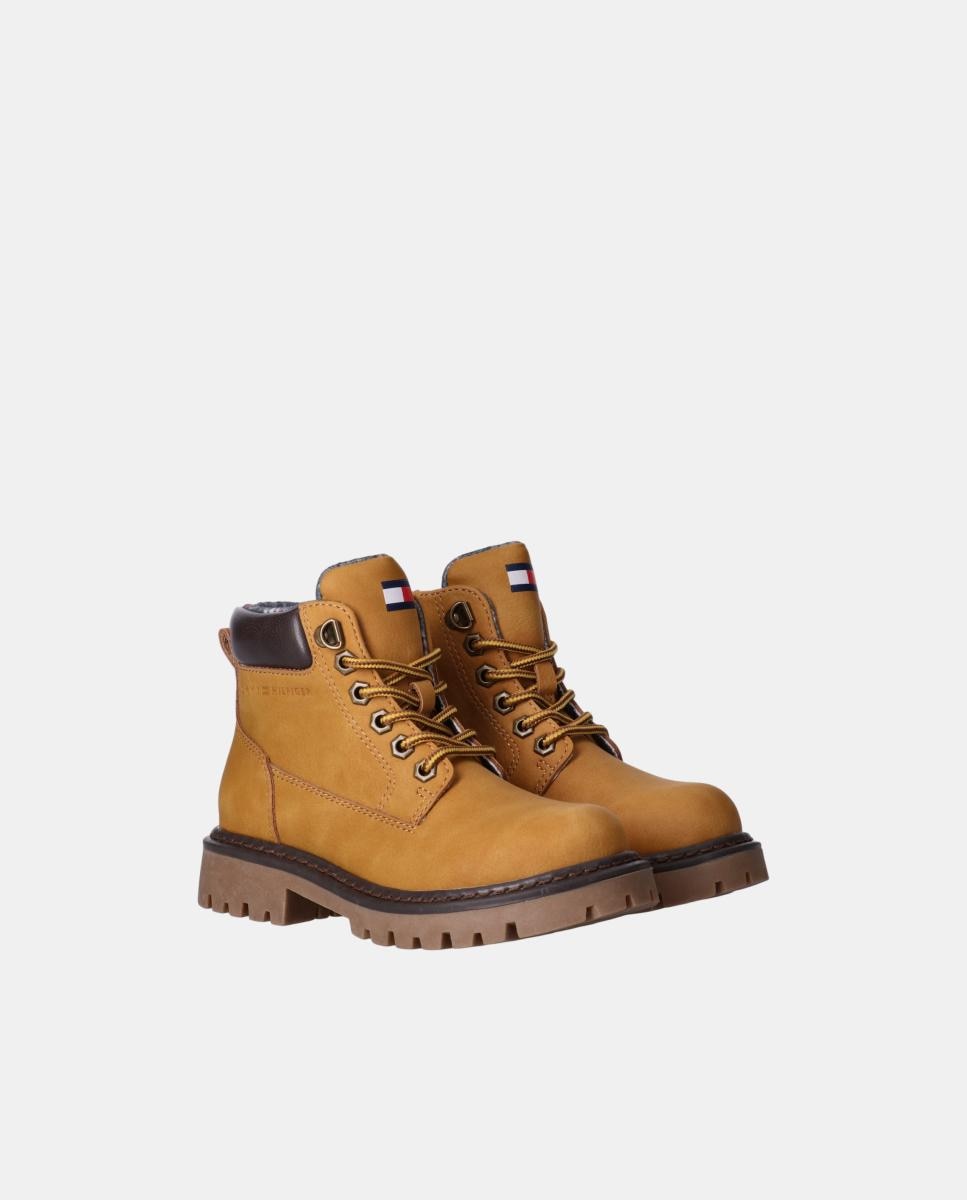 Botas com Atacadores Amarelo-2