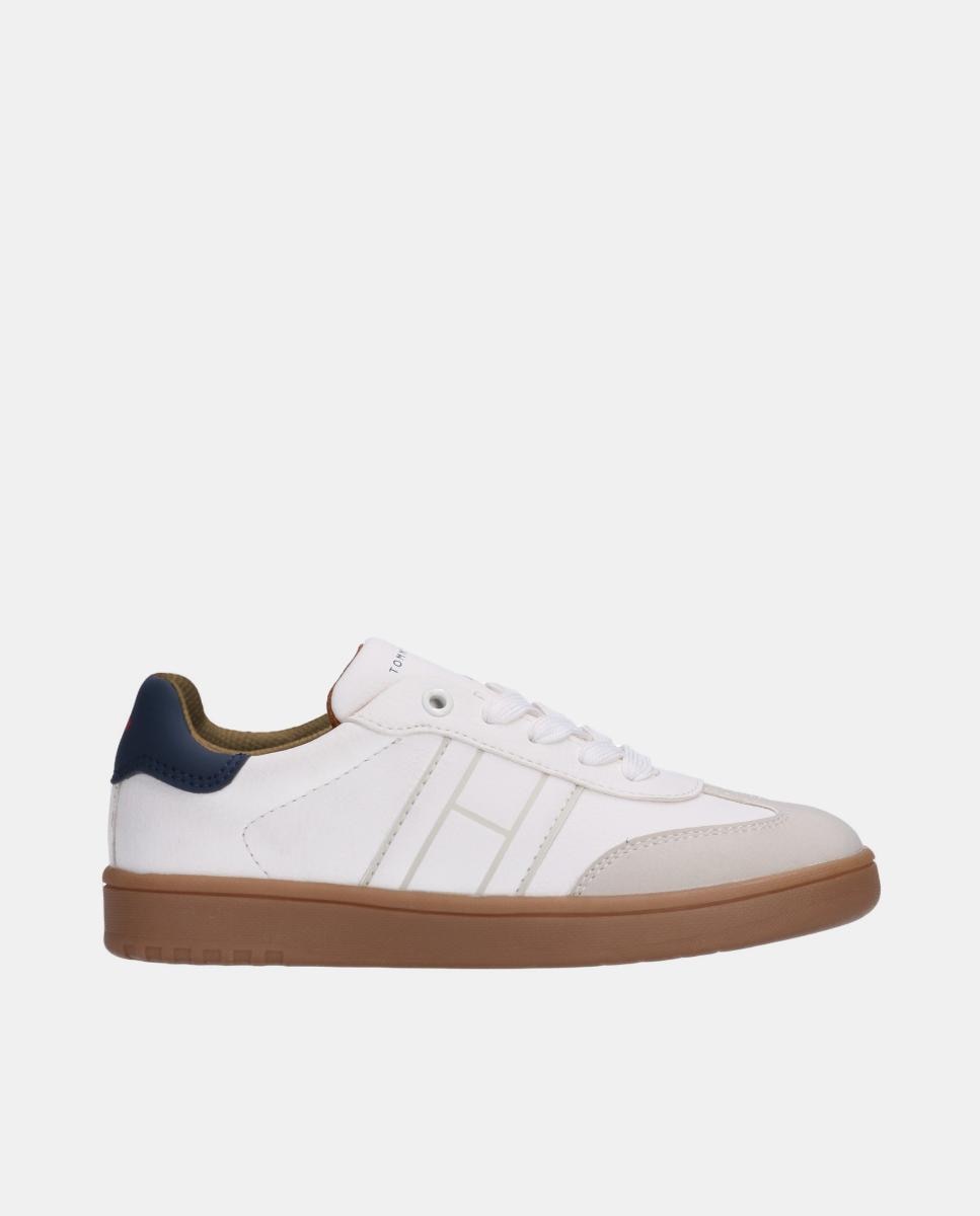 Sapatilhas com Sola Caramelo em Contraste Tommy Hilfiger Branco-1
