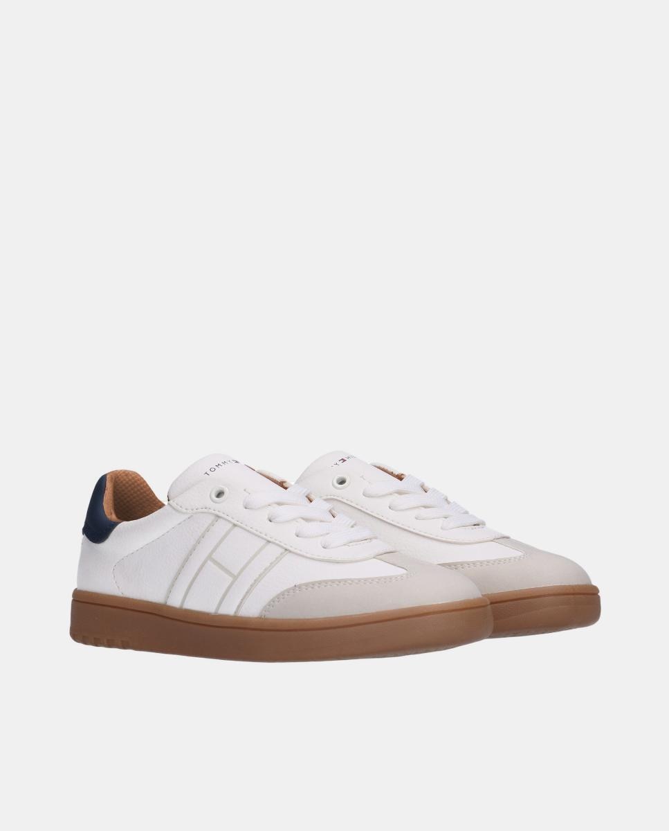 Sapatilhas com Sola Caramelo em Contraste Tommy Hilfiger Branco-2