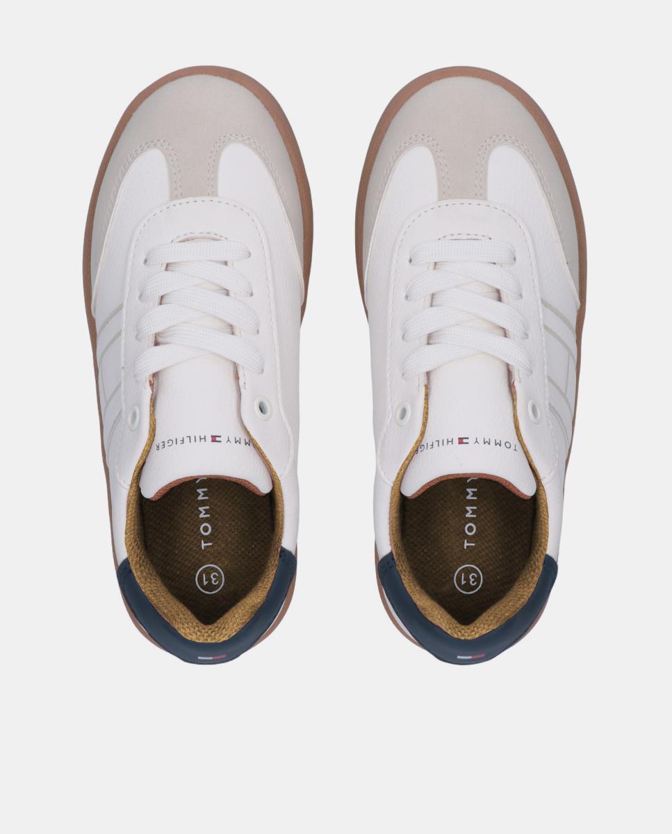 Sapatilhas com Sola Caramelo em Contraste Tommy Hilfiger Branco-4