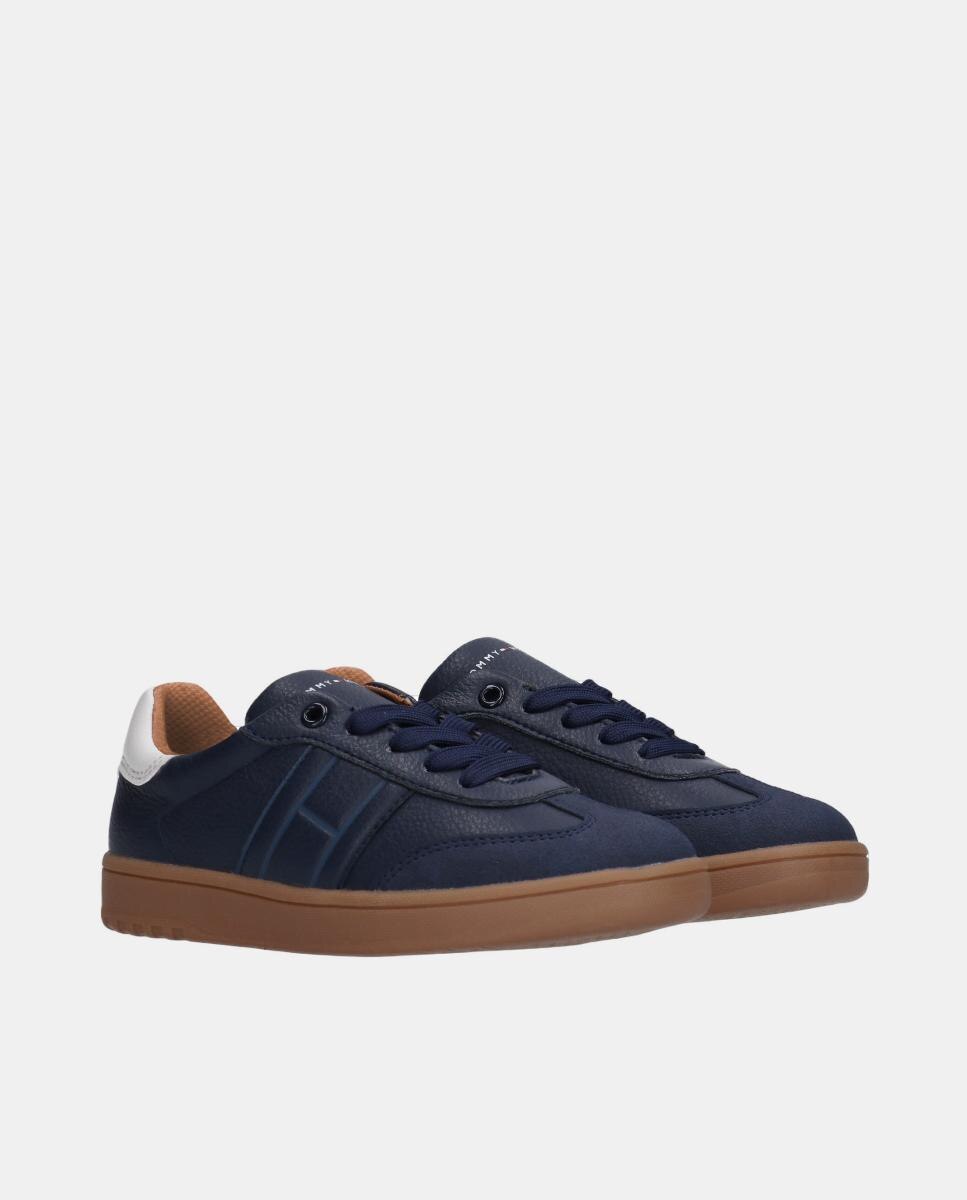 Zapatillas de niño tipo casco con piso caramelo a contraste - Tommy Hilfiger - Azul oscuro Azul oscuro-2