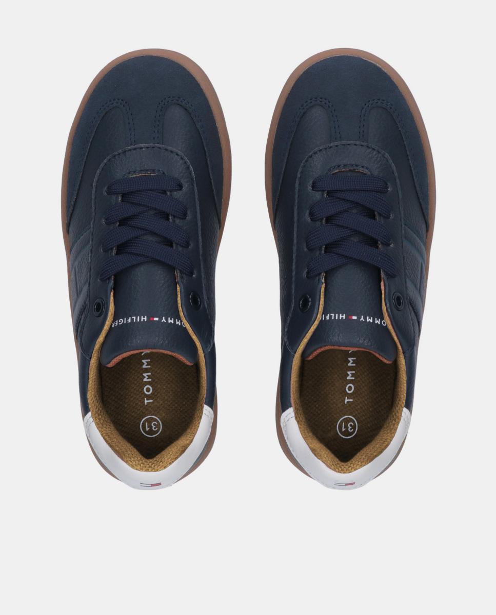 Zapatillas de niño tipo casco con piso caramelo a contraste - Tommy Hilfiger - Azul oscuro Azul oscuro-4