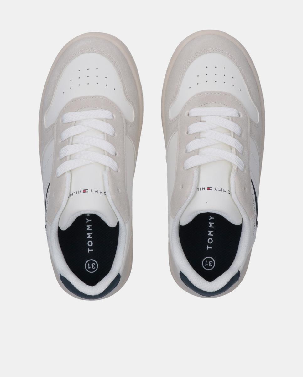 Sapatilhas com Detalhes em Contraste Tommy Hilfiger Branco-3