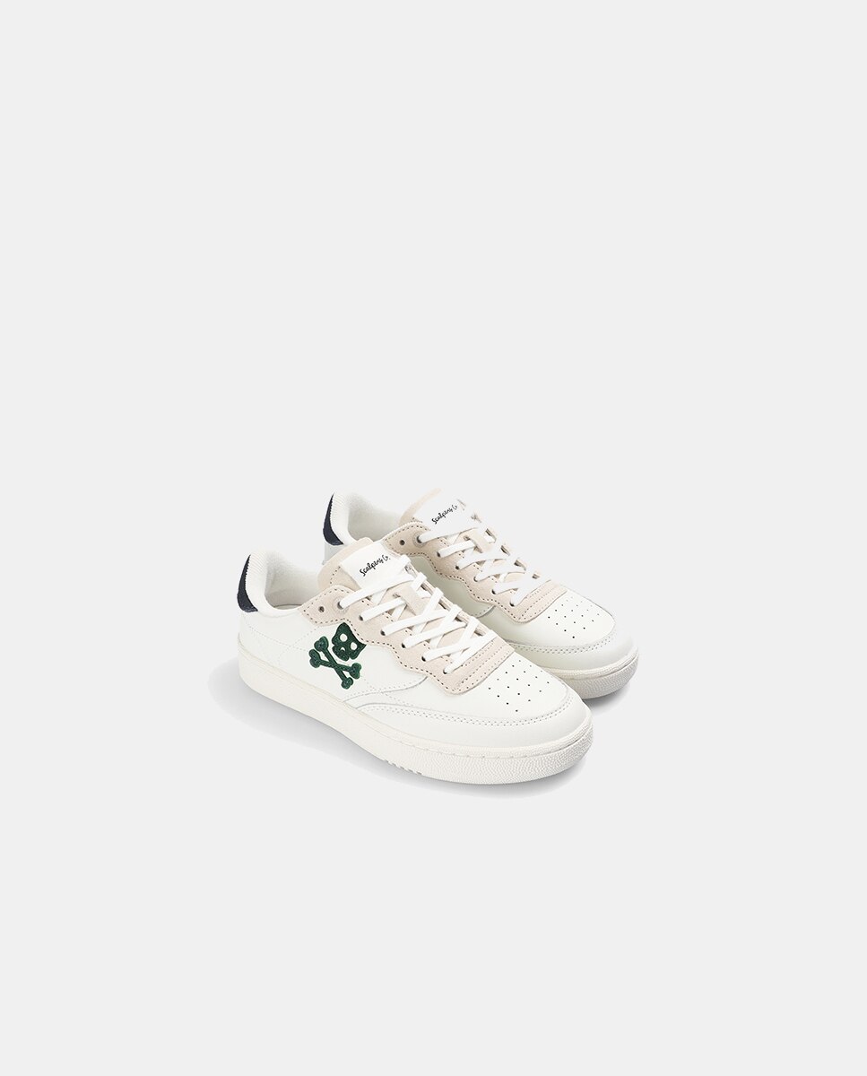 Sapatilhas com Caveira Lateral Scalpers Branco-3