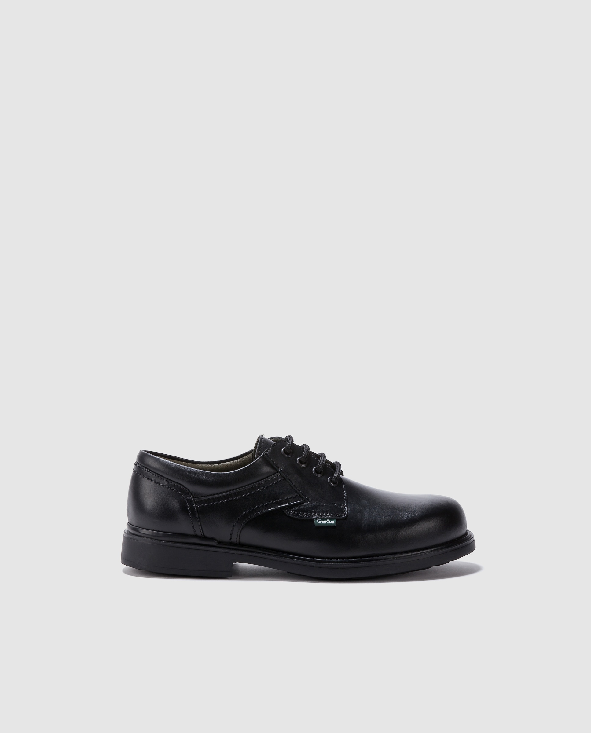 Sapatos de Atacadores em Pele - Preto Gorila Preto-1