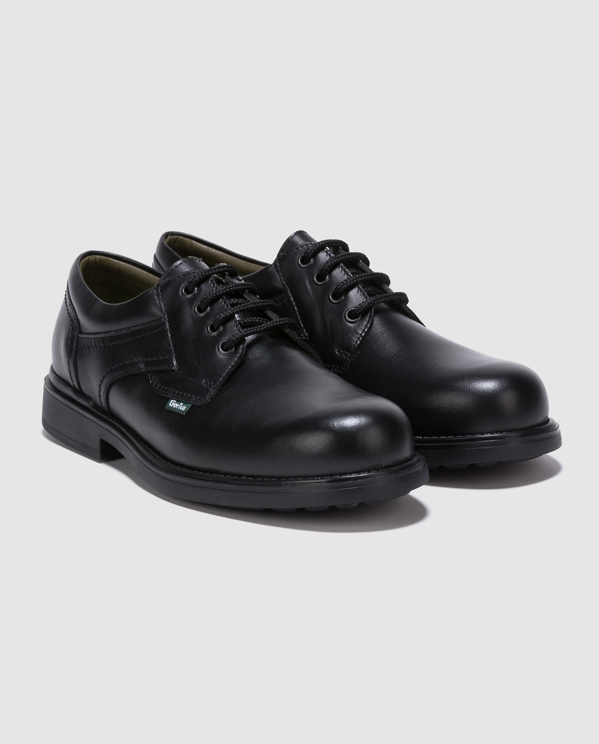 Sapatos de Atacadores em Pele - Preto Gorila Preto-2