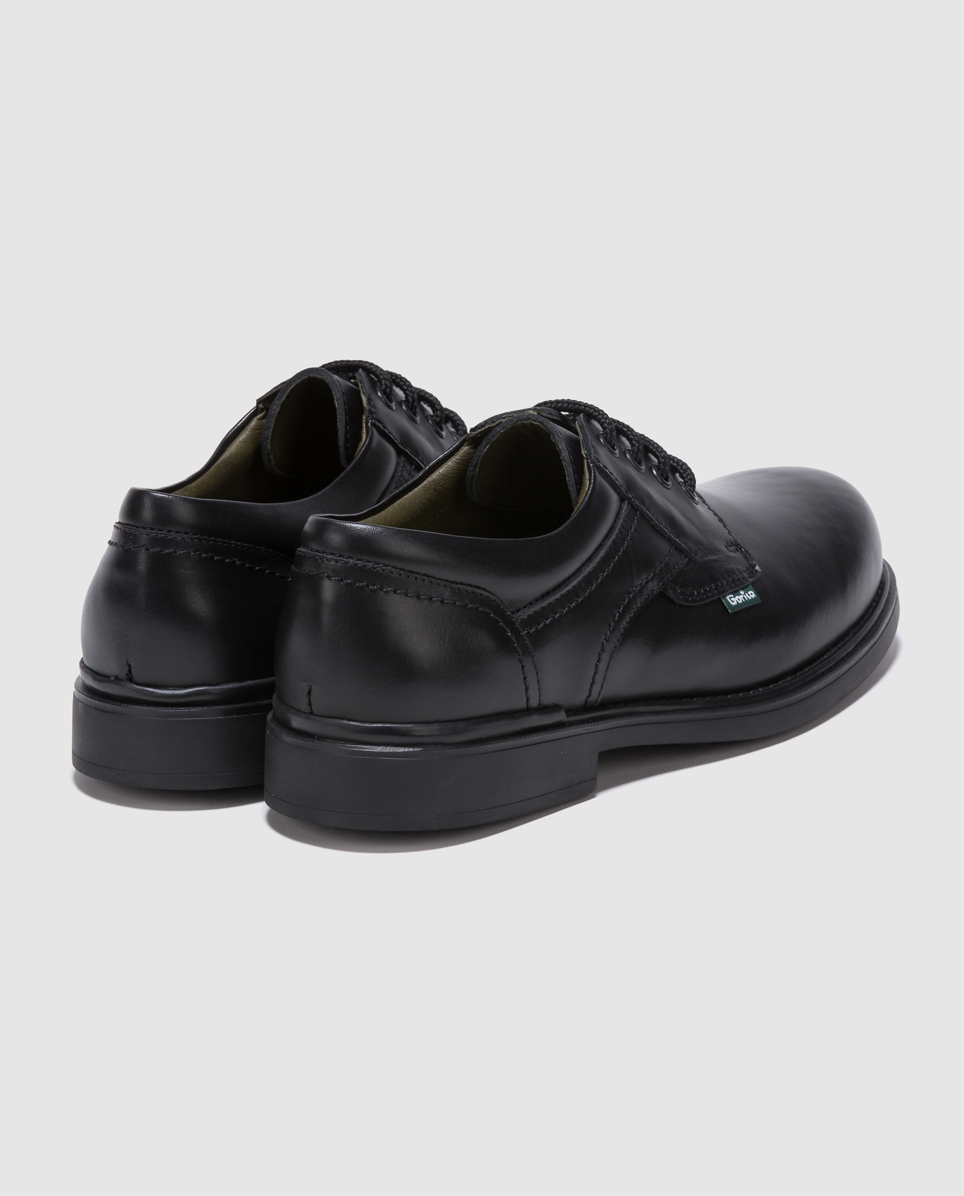 Sapatos de Atacadores em Pele - Preto Gorila Preto-3