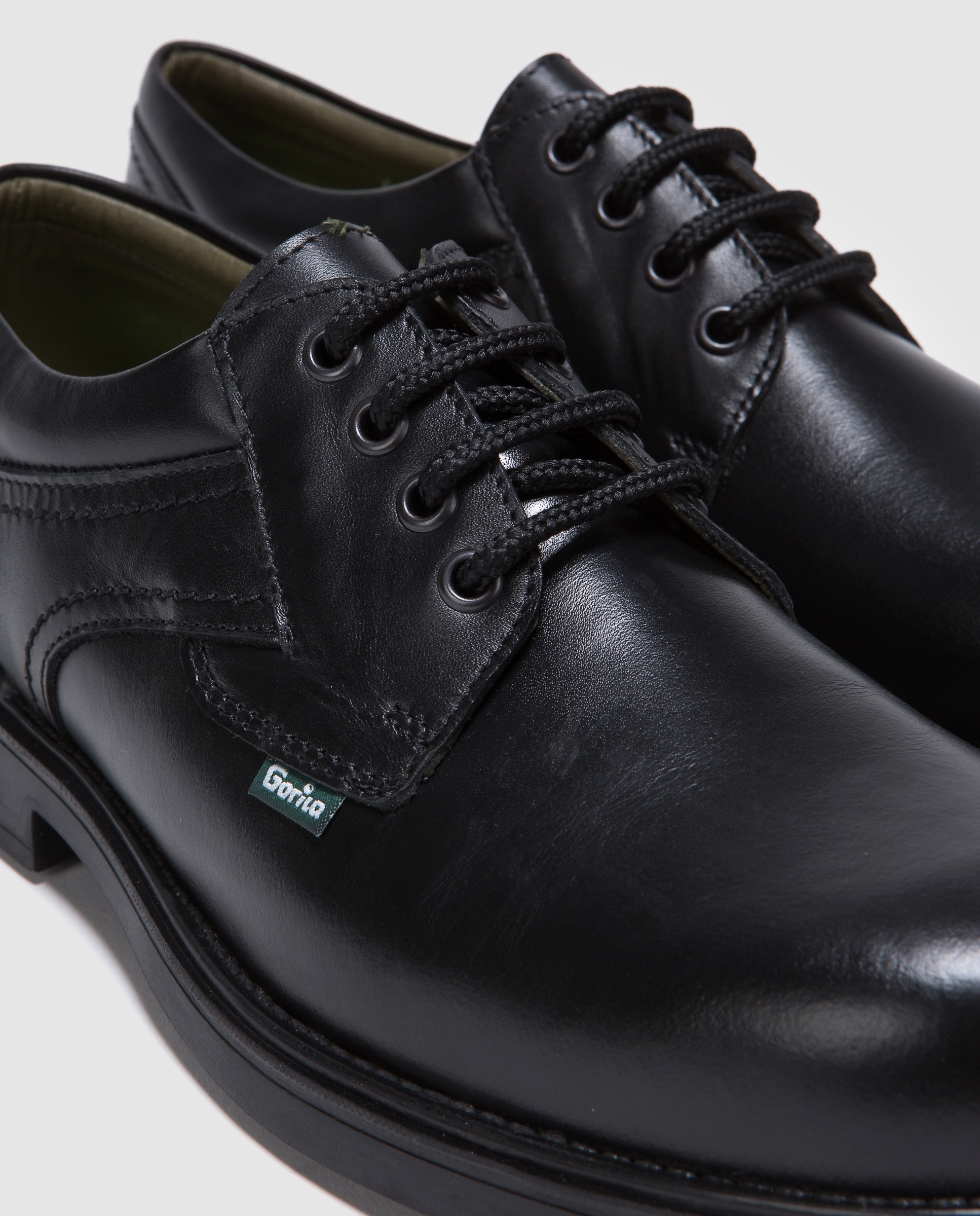 Sapatos de Atacadores em Pele - Preto Gorila Preto-5